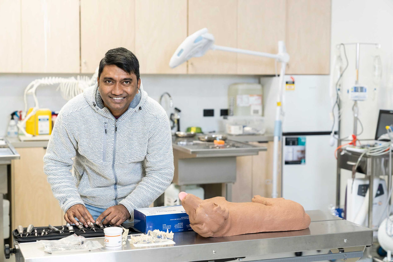 Male veterinarian