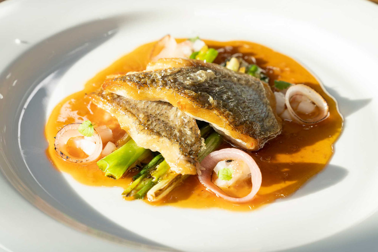 Salmon and vegetables