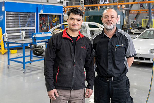 Ali and his Kangan Institute mentor Sam