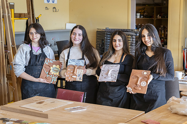 Roda Alako (third from left) with her classmates 