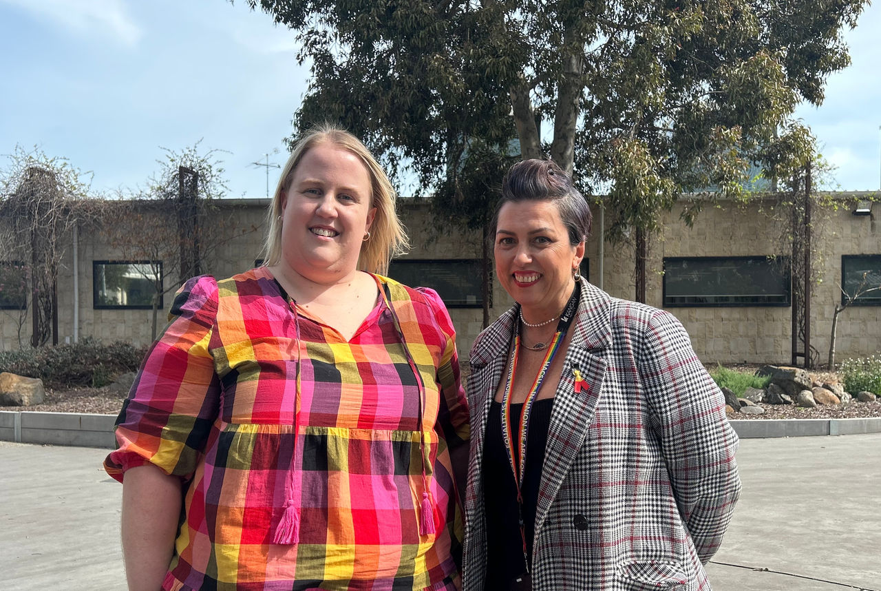 Sinead with Kangan Institute teacher Rebecca May