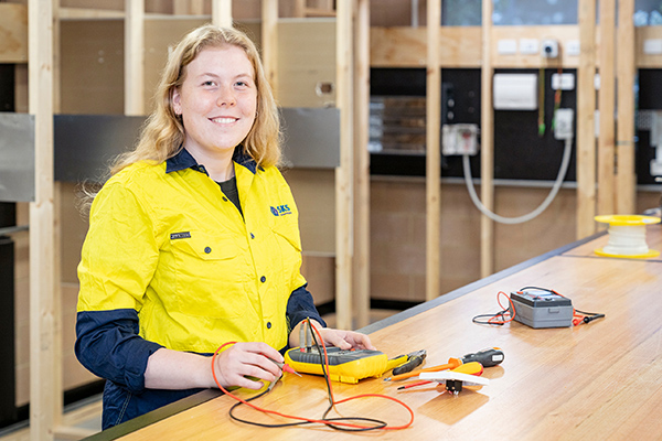 Casey Lupson, electrical apprentice at Kangan Institute