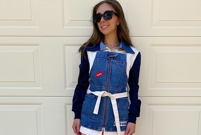 student with sunglasses