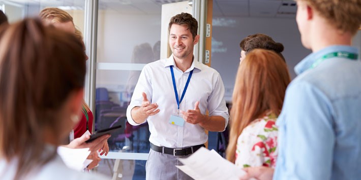 Presenter Presenting Presentation to Audience