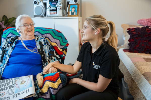 Student with aged-care resident