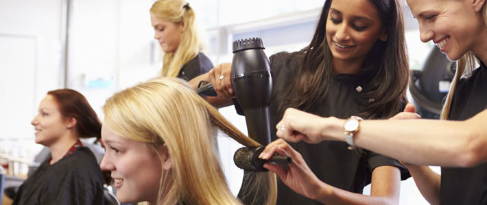 Hairdressing salon workers