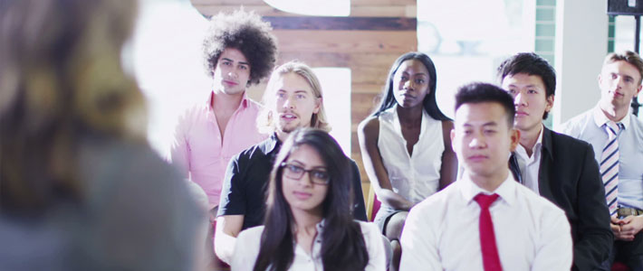 Staff in a meeting